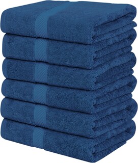 Foto 1 | Foto 1 | Juego De Toallas De Baño Utopia Towels, Paquete De 6, 100% Algodón Hilado En Anillos, Azul Marino - Venta Internacional.
