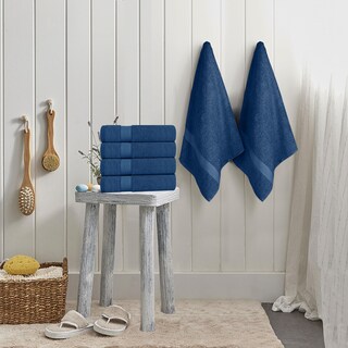 Foto 7 | Foto 7 | Juego De Toallas De Baño Utopia Towels, Paquete De 6, 100% Algodón Hilado En Anillos, Azul Marino - Venta Internacional.