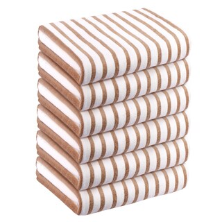 Foto 2 | Foto 2 | Toalla De Playa Jml Cabana Stripe De Microfibra, 27 X 55 Cm (paquete De 6) - Venta Internacional.