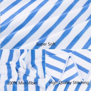 Foto 3 | Foto 3 | Toalla De Playa Jml Cabana Stripe De Microfibra, 27 X 55 Cm, Paquete De 6 Unidades, Azul - Venta Internacional.
