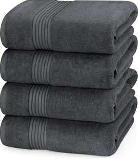 Foto 1 | Foto 1 | Juego De Toallas De Baño Utopia Towels, 100% Algodón Hilado En Anillos, Gris, 4 Unidades - Venta Internacional.