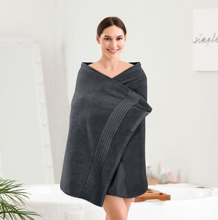 Foto 7 | Foto 7 | Juego De Toallas De Baño Utopia Towels, 100% Algodón Hilado En Anillos, Gris, 4 Unidades - Venta Internacional.