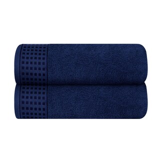 Foto 1 | Foto 1 | Juego De Toallas De Baño Glamburg, 100% Algodón, 70 X 140 Cm, Color Azul Marino, Paquete De 2 - Venta Internacional.