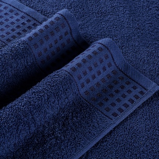 Foto 2 | Foto 2 | Juego De Toallas De Baño Glamburg, 100% Algodón, 70 X 140 Cm, Color Azul Marino, Paquete De 2 - Venta Internacional.