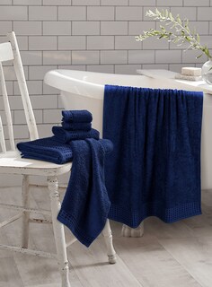 Foto 3 | Foto 3 | Juego De Toallas Glamburg 100% Algodón Ultrasuave, Paquete De 6, Azul Marino - Venta Internacional.