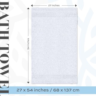 Foto 2 | Foto 2 | Juego De Toallas De Baño, Color Blanco, Clásico, Lujoso, 700 G/m², Algodón, 4 Unidades - Venta Internacional.