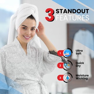 Foto 4 | Foto 4 | Juego De 2 Toallas De Baño Infinitee Xclusives, 100% Algodón, Color Blanco - Venta Internacional.
