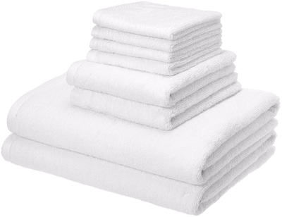 Foto 1 | Foto 1 | Juego De Toallas De Baño Amazon Basics, 100% Algodón, Suave Y De Secado Rápido, 8 Piezas - Venta Internacional.