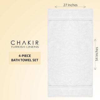 Foto 7 | Foto 7 | Toallas De Baño Towels Chakir Turkish Linens, 100% Algodón, 4 Piezas - Venta Internacional.