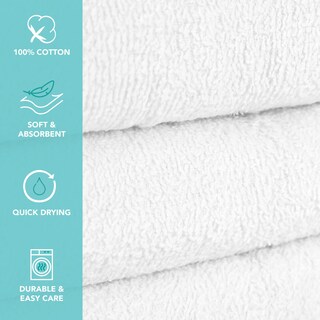 Foto 2 | Foto 2 | Toalla Blanca Arkwright Para Baño Y Gimnasio, 100% Algodón, 22 X 44 Cm, Paquete De 6 - Venta Internacional.