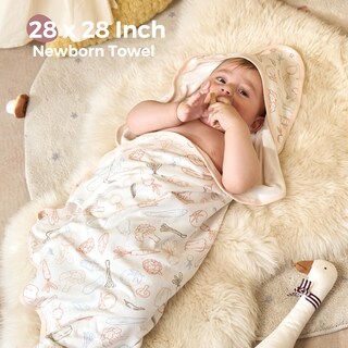Foto 6 | Foto 6 | Toalla Para Bebé Momcozy Best Wishes Con Capucha, Suave Y Absorbente - Venta Internacional.