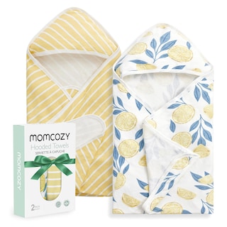 Foto 1 | Foto 1 | Toalla De Baño Supersuave Momcozy Con Capucha Para Bebés, Paquete De 2 - Venta Internacional.