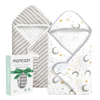 Foto 1 | Foto 1 | Toalla Con Capucha Para Bebé Momcozy Starry Sky, 2 Unidades, Algodón, 70 X 70 Cm - Venta Internacional.