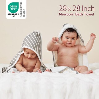 Foto 6 | Foto 6 | Toalla Con Capucha Para Bebé Momcozy Starry Sky, 2 Unidades, Algodón, 70 X 70 Cm - Venta Internacional.