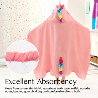 Foto 5 | Foto 5 | Toalla Con Capucha Joiedomi Unicorn Para Niños De 3 A 10 Años, Algodón Suave - Venta Internacional.