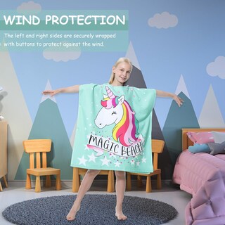 Foto 3 | Foto 3 | Poncho Con Capucha Mokani Toalla De Playa Suave De Microfibra Para Niños - Venta Internacional.