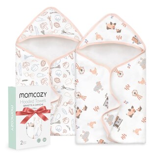 Foto 1 | Foto 1 | Toalla Para Bebé Momcozy Best Wishes Con Capucha, Suave Y Absorbente - Venta Internacional.