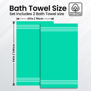 Foto 3 | Foto 3 | Juego De 2 Toallas De Baño Infinitee Xclusives 100% Algodón Color Verde - Venta Internacional.