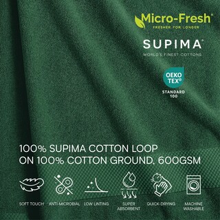 Foto 3 | Foto 3 | Toalla De Baño Lacoste Heritage 100% Algodón Supima Color Verde Cocodrilo - Venta Internacional.
