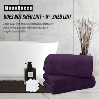 Foto 3 | Foto 3 | Juego De Toallas De Baño Moonqueen De Microfibra De Secado Rápido  Paquete De 2 Unidades  Color Morado - Venta Internacional.