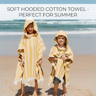 Foto 2 | Foto 2 | Toalla De Playa Con Capucha Zicoto Para Niños De 1 A 3 Años Algodón De Primera Calidad - Venta Internacional.