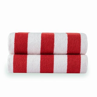 Foto 1 | Foto 1 | Toalla De Playa Lane Linen, Tamaño Grande, 100% Algodón, 2 Unidades, Color Rojo - Venta Internacional.