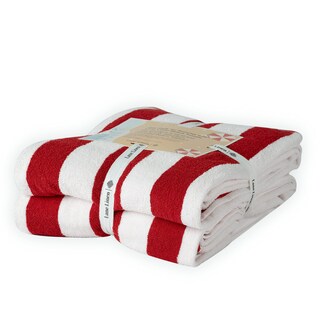 Foto 2 | Foto 2 | Toalla De Playa Lane Linen, Tamaño Grande, 100% Algodón, 2 Unidades, Color Rojo - Venta Internacional.