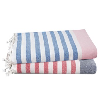 Foto 1 | Foto 1 | Toalla De Playa Lane Linen Extra Grande, Paquete De 2 Unidades, 39 X 71 Cm, Old Glory Pink - Venta Internacional.
