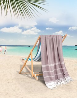Foto 2 | Foto 2 | Paquete De 2 Toallas De Playa Lane Linen Para Mujer, 39 X 71 Cm, Ladrillo Cocido - Venta Internacional.