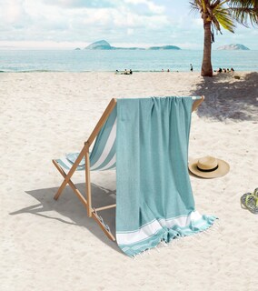 Foto 2 | Foto 2 | Toalla De Playa Lane Linen De Gran Tamaño, Turca, Paquete De 2 Unidades, Color Verde Hunter - Venta Internacional.
