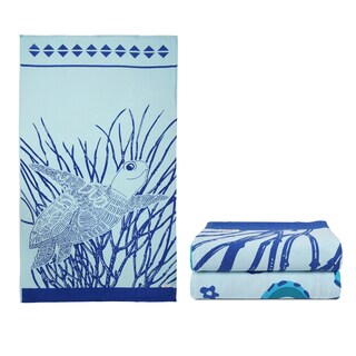 Foto 2 | Foto 2 | Paquete De 2 Toallas De Playa Lane Linen Para Mujer, 39 X 71 Cm, Color Azul Cielo - Venta Internacional.