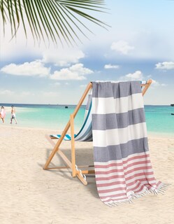 Foto 3 | Foto 3 | Toallas De Playa Lane Linen Old Glory Teal Para Mujer, 39 X 71 Cm, Paquete De 2 - Venta Internacional.