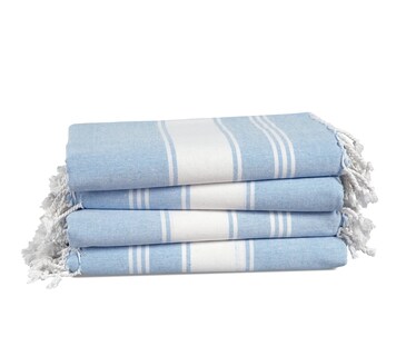 Foto 1 | Foto 1 | Toalla De Playa Lane Linen De Gran Tamaño, Paquete De 4 Unidades, 39 X 71 Cm, Azul Cielo - Venta Internacional.