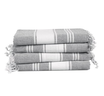 Foto 1 | Foto 1 | Toalla De Playa Lane Linen Alloy, Paquete De 4 Unidades, 100% Lino, 100 X 180 Cm - Venta Internacional.