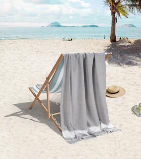 Foto 2 | Foto 2 | Toalla De Playa Lane Linen Alloy, Paquete De 4 Unidades, 100% Lino, 100 X 180 Cm - Venta Internacional.