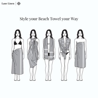 Foto 3 | Foto 3 | Toalla de Playa Lane Linen 99 x 180 Cm para Mujer - Venta Internacional