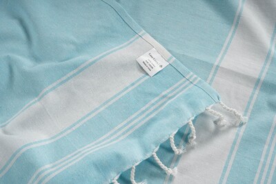 Foto 7 | Foto 7 | Toalla De Playa Lane Linen De Gran Tamaño, 100 X 180 Cm, Paquete De 2 Unidades, Color Aguamarina - Venta Internacional.