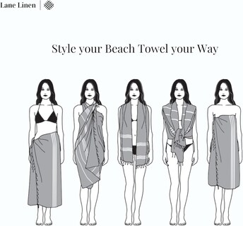 Foto 5 | Foto 5 | Toallas De Playa Lane Linen, Paquete De 4 Unidades, Sobredimensionadas, 100% Lino - Venta Internacional.