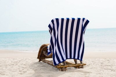Foto 3 | Foto 3 | Juego de Toallas de Playa Lane Linen 100% Algodón Cabana Stripe Blue 4 Piezas - Venta Internacional