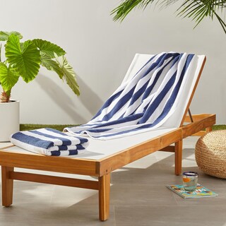 Foto 1 | Foto 1 | Toallas Amazon Basics, 100% Algodón, 76 X 152 Cm, Paquete De 2 Unidades, Azul Marino - Venta Internacional.