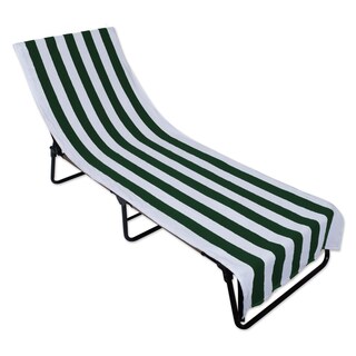 Foto 1 | Foto 1 | Toalla Para Sillón De Playa Dii Stripe, 100% Algodón Rizado, Verde - Venta Internacional.