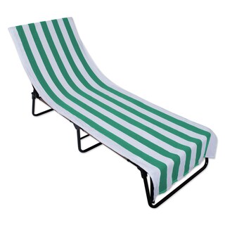 Foto 1 | Foto 1 | Toalla Para Sillón De Playa Dii Stripe, 26 X 82 Cm, Color Verde Esmeralda - Venta Internacional.