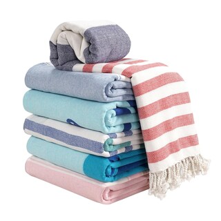 Foto 1 | Foto 1 | Juego De Toallas De Playa Lane Linen Turcas Prelavadas Y De Secado Rápido 6 Unidades - Venta Internacional.