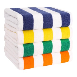 Foto 1 | Foto 1 | Toallas De Playa American Soft Linen Cabana A Rayas Paquete De 4 - Venta Internacional.