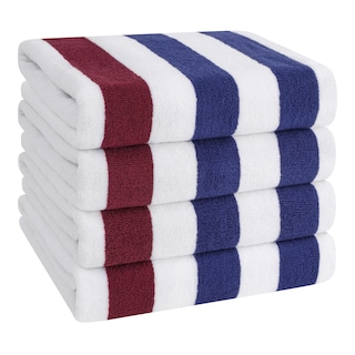 Foto 1 | Foto 1 | Toallas De Playa American Soft Linen Cabana A Rayas Paquete De 4 - Venta Internacional.