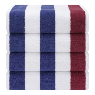Foto 2 | Foto 2 | Toallas De Playa American Soft Linen Cabana A Rayas Paquete De 4 - Venta Internacional.