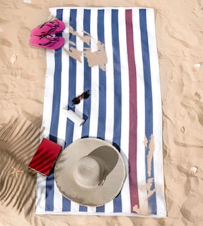 Foto 6 | Foto 6 | Toallas De Playa American Soft Linen Cabana A Rayas Paquete De 4 - Venta Internacional.