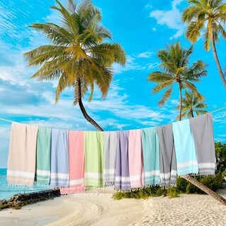 Foto 2 | Foto 2 | Juego De Toallas De Playa Lane Linen Toallas De Playa Turcas 39 X 71 Cm 12 Unidades - Venta Internacional.