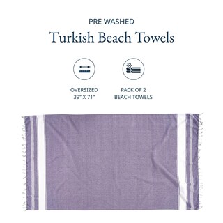 Foto 2 | Foto 2 | Toalla De Playa Lane Linen Day Break 39 X 71 Cm 2 Unidades Sin Arena - Venta Internacional.