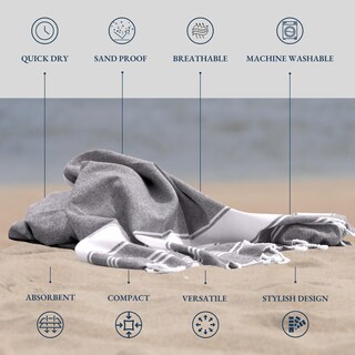 Foto 4 | Foto 4 | Toalla De Playa Lane Linen Para Piscina Turca Juego De 6 Unidades 39 X 71 Cm - Venta Internacional.